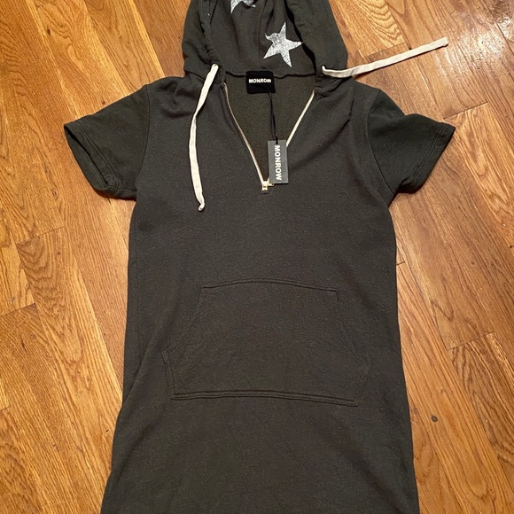 NWT Anthropologie Monrow Star Hoodie Dress - Picture 3 of 4